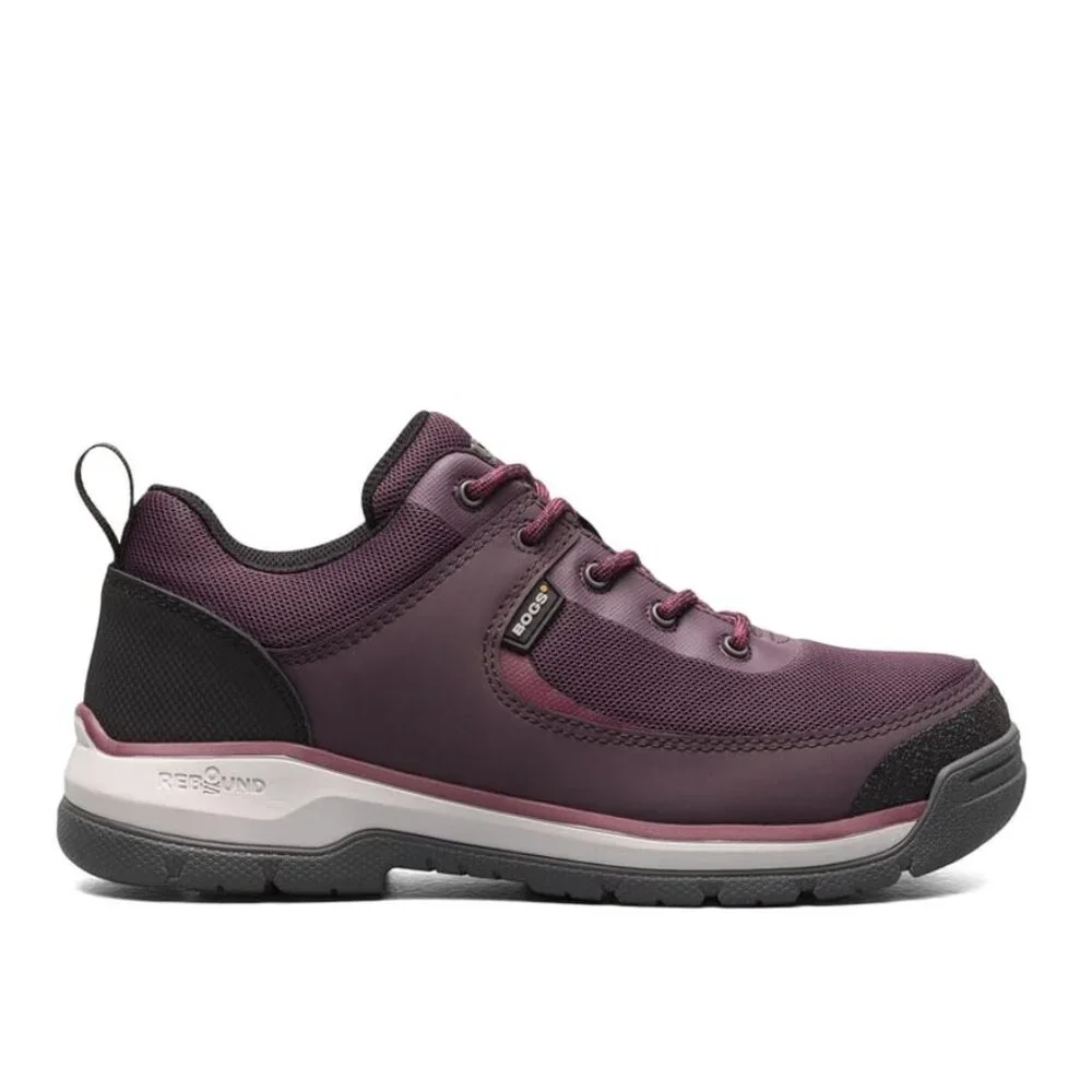 BOGS Womens Shale Low CT ESD Composite Toe Shoe Construction, Plum